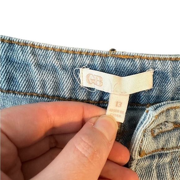 GB Juniors Jeans size 13 high rise crop boot cut bleach design - Picture 11 of 12